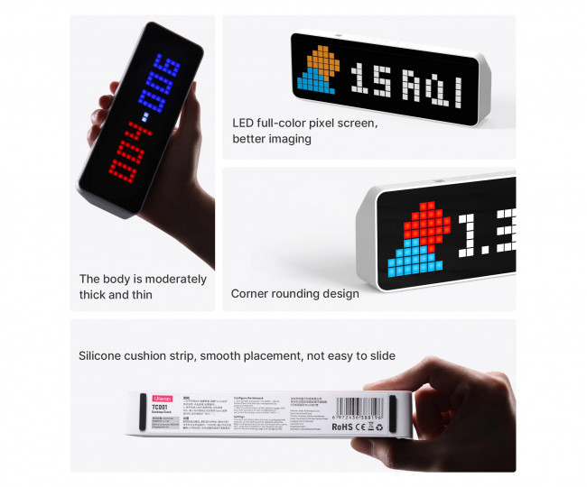 Настольные умные пиксельные часы Ulanzi Smart Pixel TC001